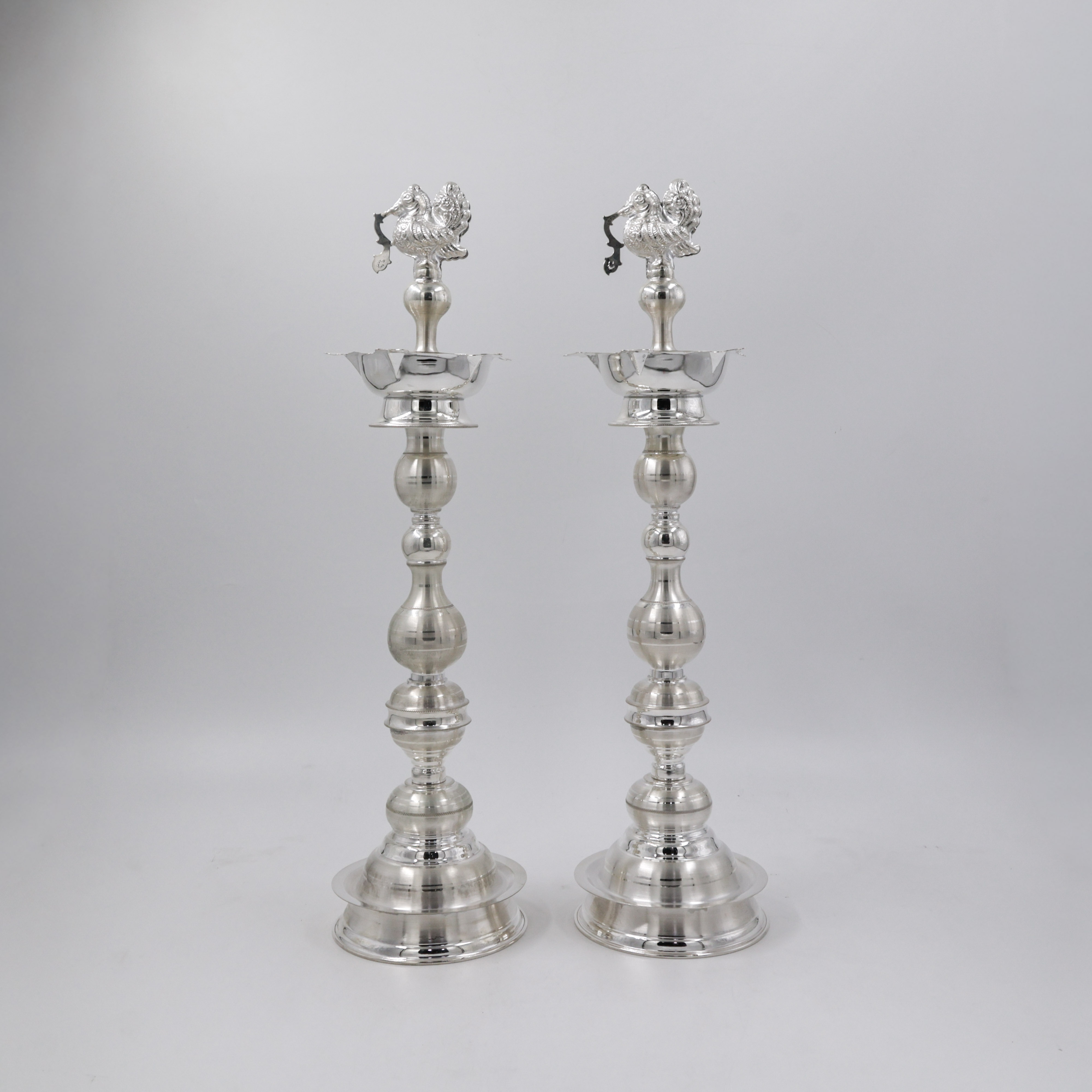 New Akshaya Jewellers - Siliver White Polish Kundulu With Nakshi Design